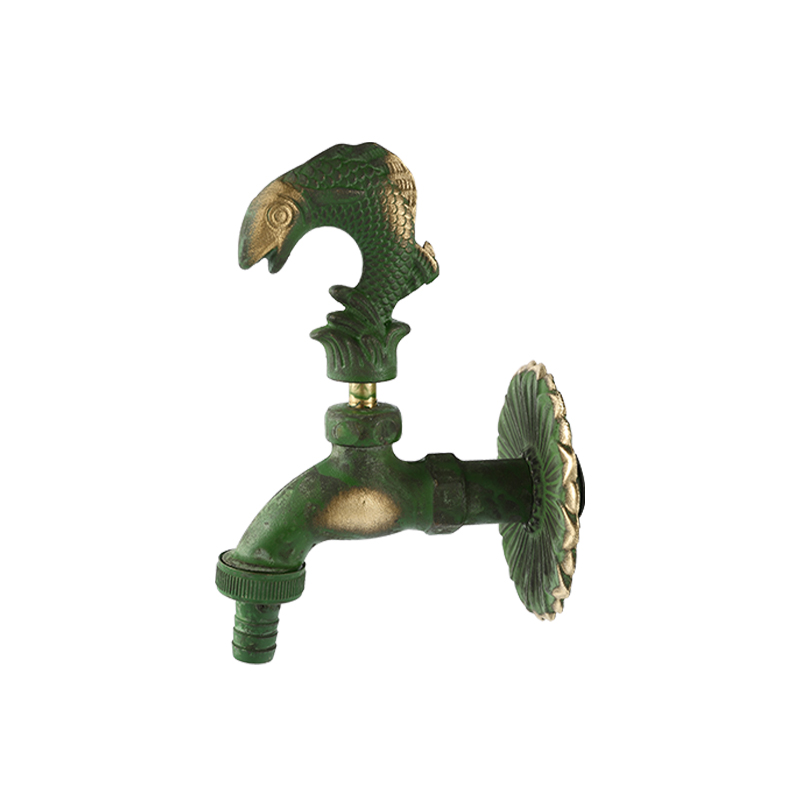 YT3024 robinet en forme de poisson, vert1/2"