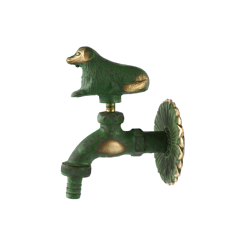 YT3036 robinet en forme de chien, vert1/2"