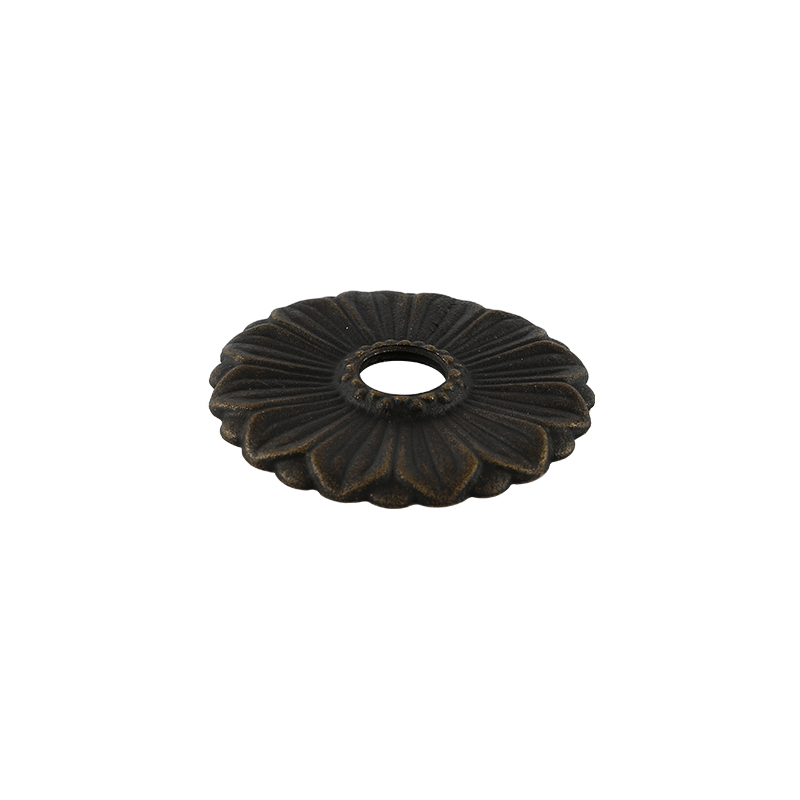 YT7049 noir ancien. rosace plate1/2"